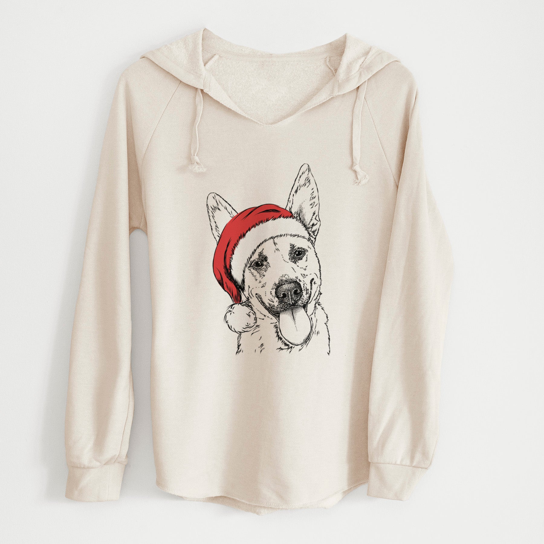 Santa Charlie the Mixed Breed - Cali Wave Hooded Sweatshirt