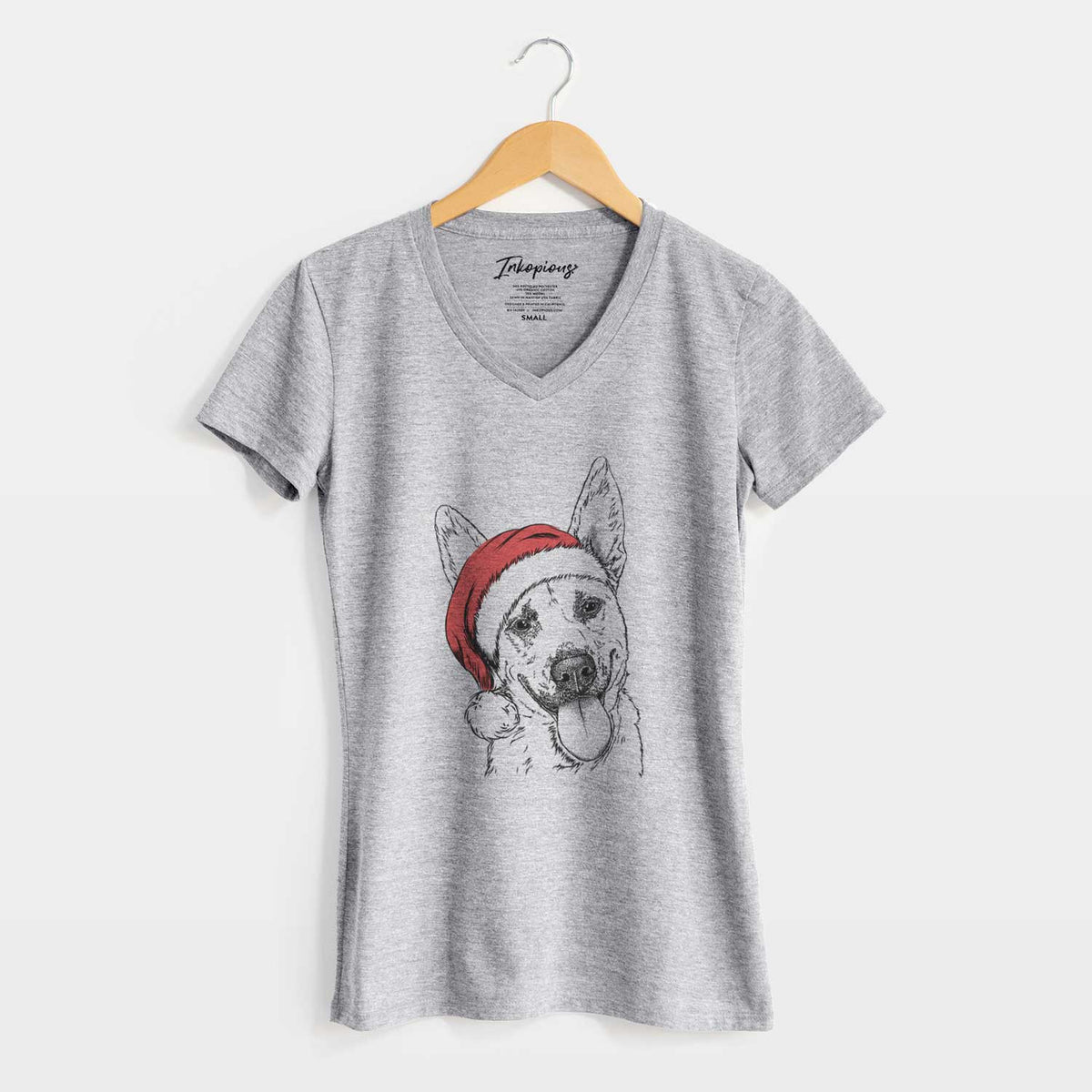 Santa Charlie the Mixed Breed - Women's V-neck Shirt
