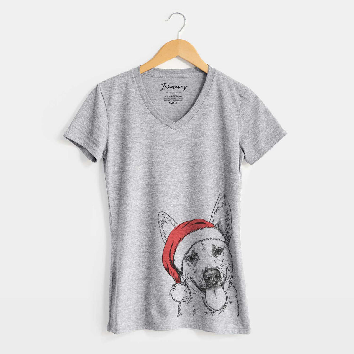 Santa Charlie the Mixed Breed - Women's V-neck Shirt