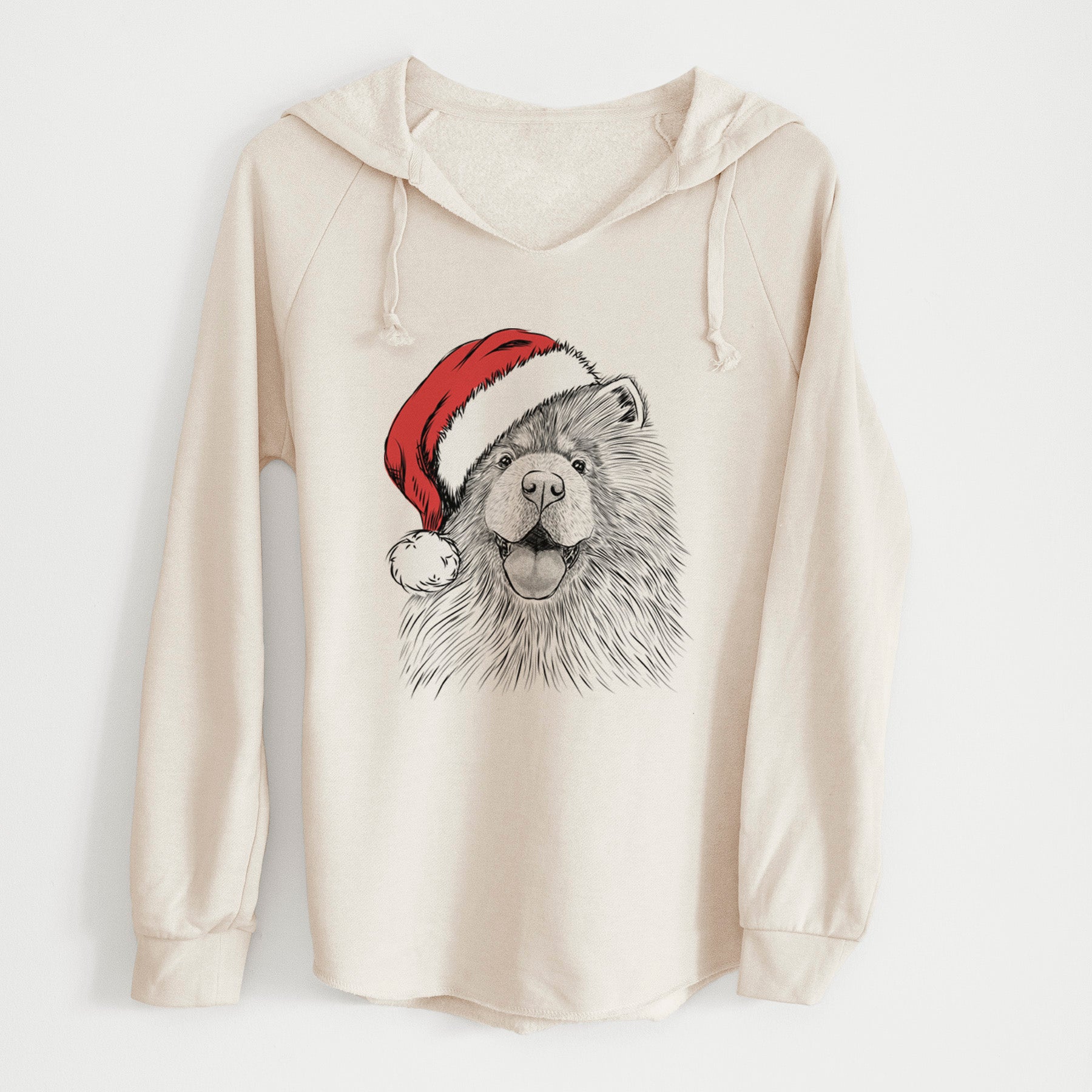 Santa Charming Charlie the Chow Chow - Cali Wave Hooded Sweatshirt