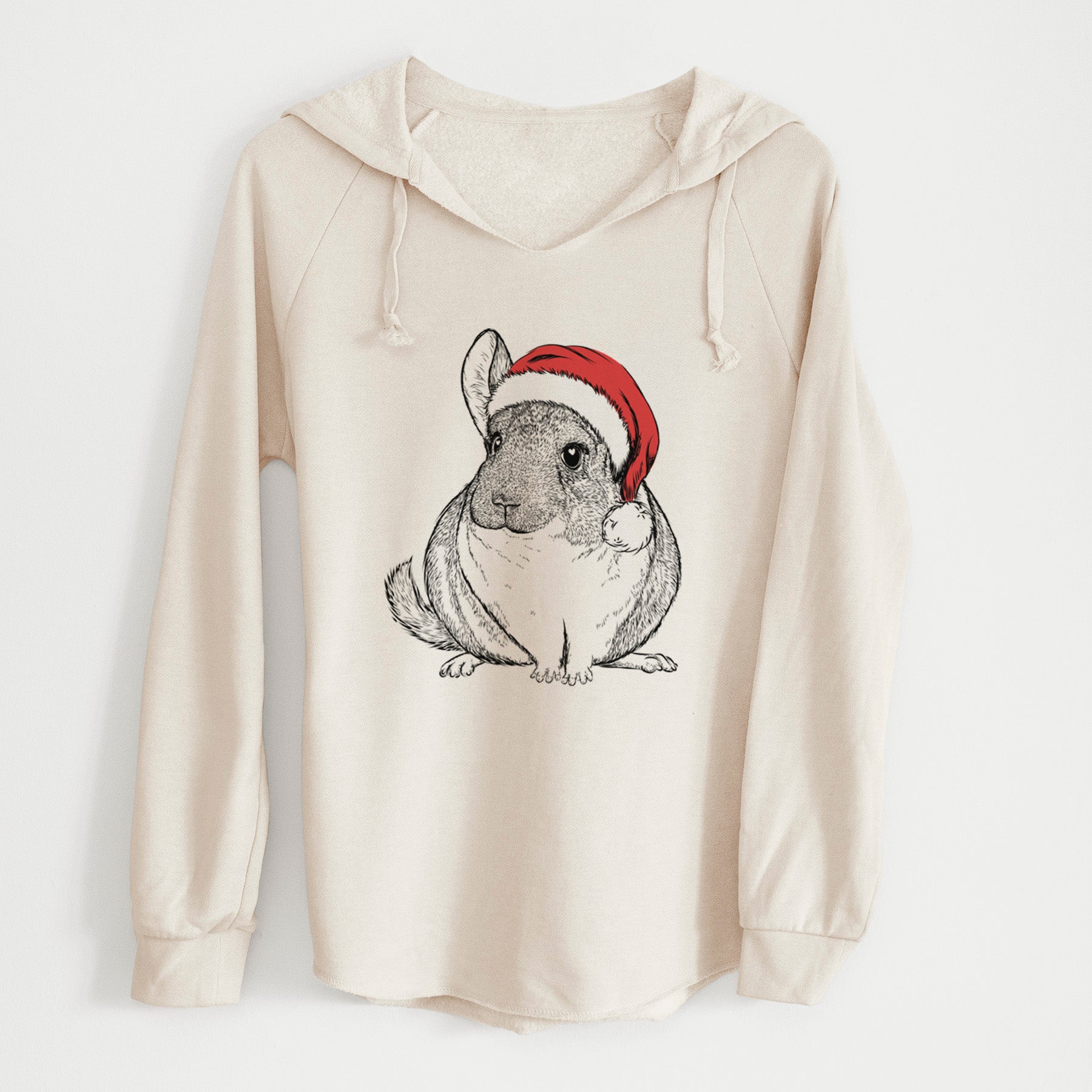 Santa Cheddar the Chinchilla - Cali Wave Hooded Sweatshirt