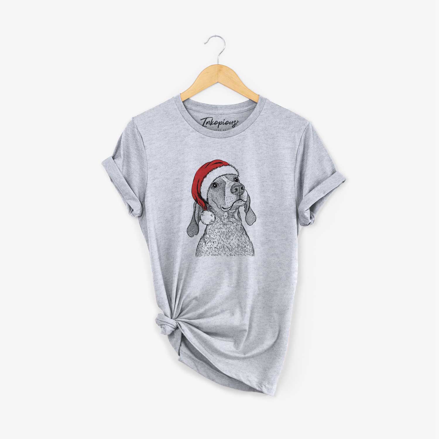 Santa Chester the Red Tick Coonhound - Unisex Crewneck