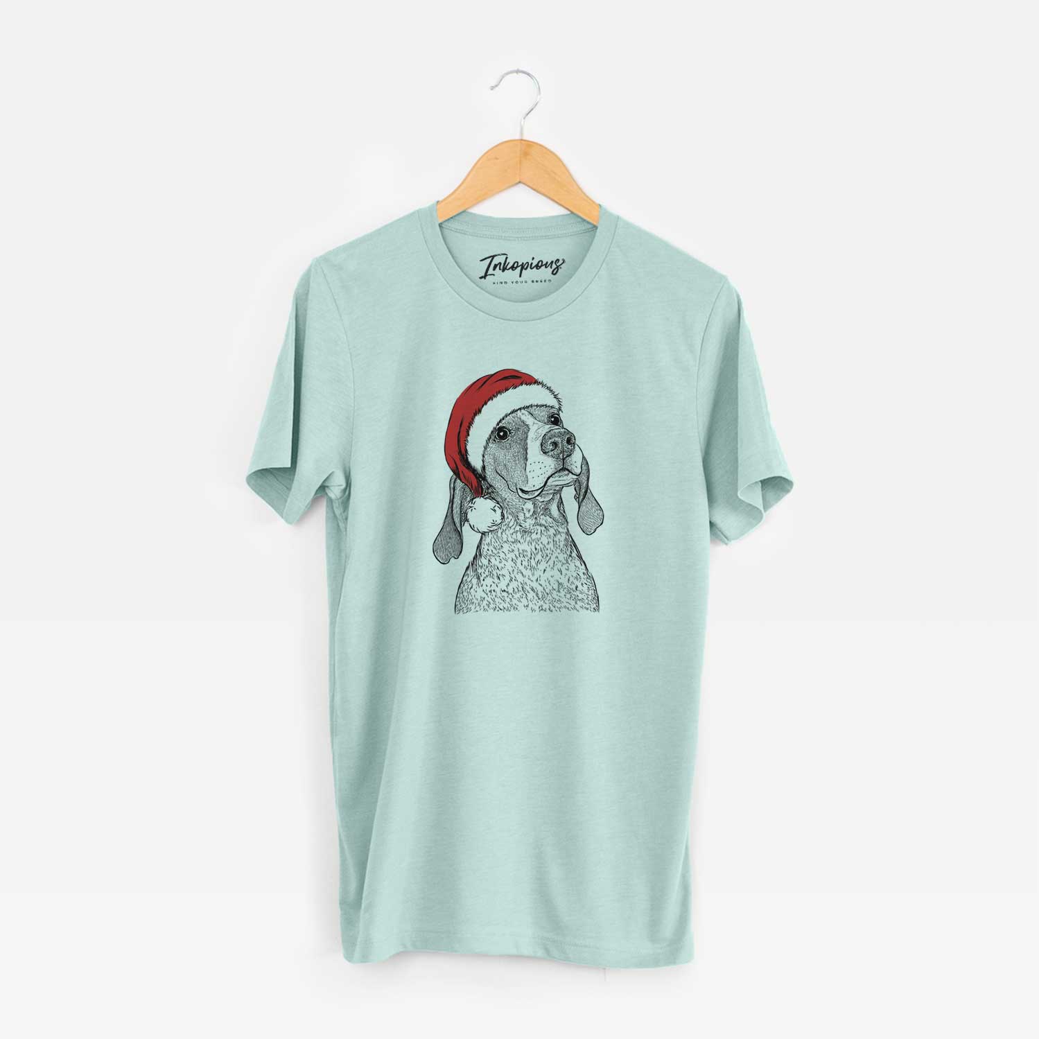 Santa Chester the Red Tick Coonhound - Unisex Crewneck