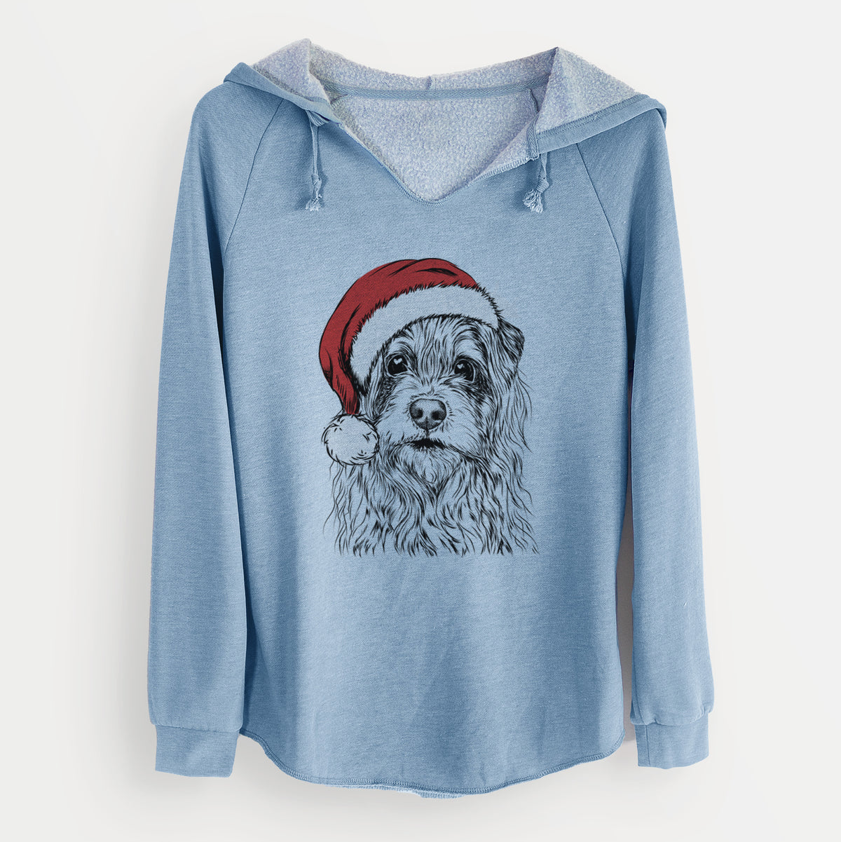 Santa Chester the Terrier Mix - Cali Wave Hooded Sweatshirt