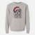 Santa Chester the Terrier Mix - Unisex Pigment Dyed Crew Sweatshirt