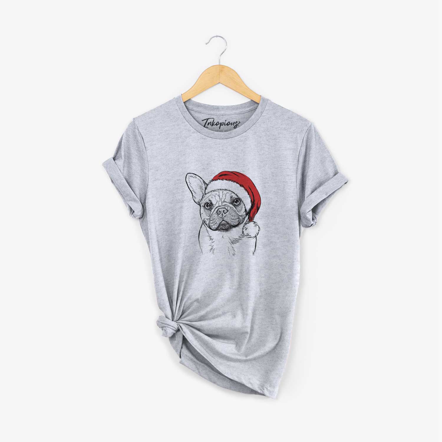 Santa Chew Chew the French Bulldog - Unisex Crewneck