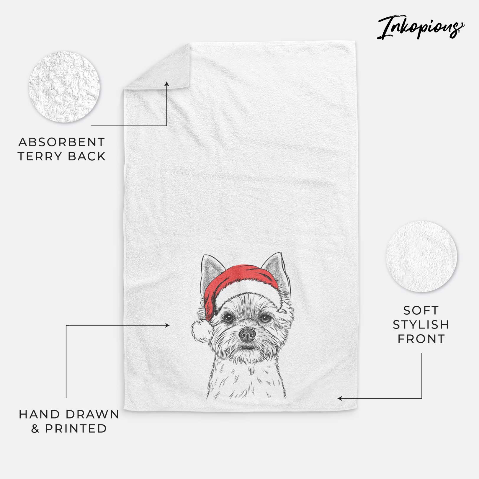 Chewy the Yorkshire Terrier Decorative Hand Towel