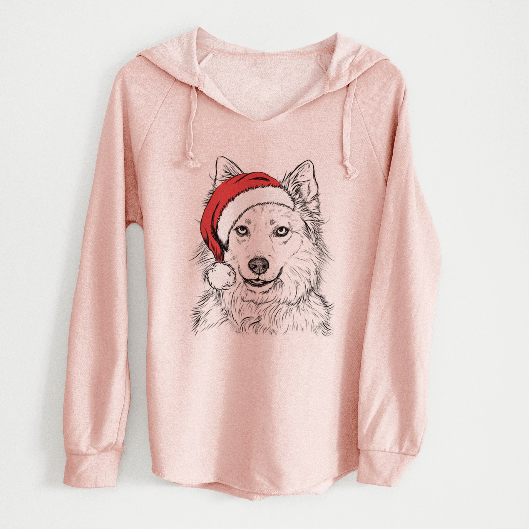 Santa Chia the Samoyed Husky Mix - Cali Wave Hooded Sweatshirt