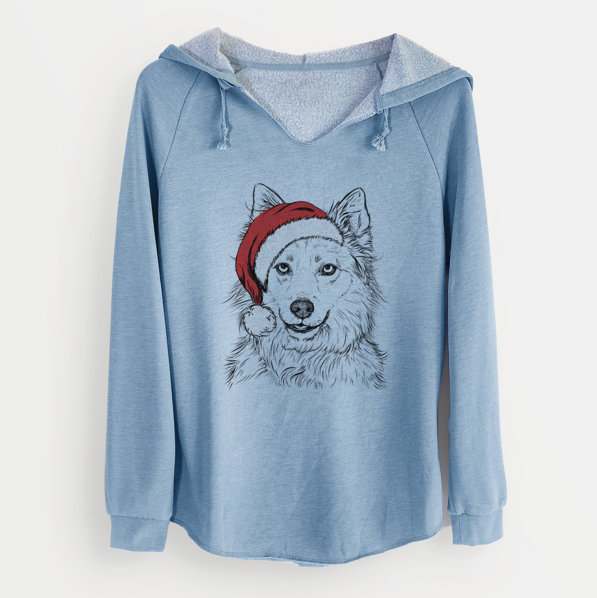 Santa Chia the Samoyed Husky Mix - Cali Wave Hooded Sweatshirt