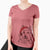 Santa Chia the Samoyed Husky Mix - Women's V-neck Shirt