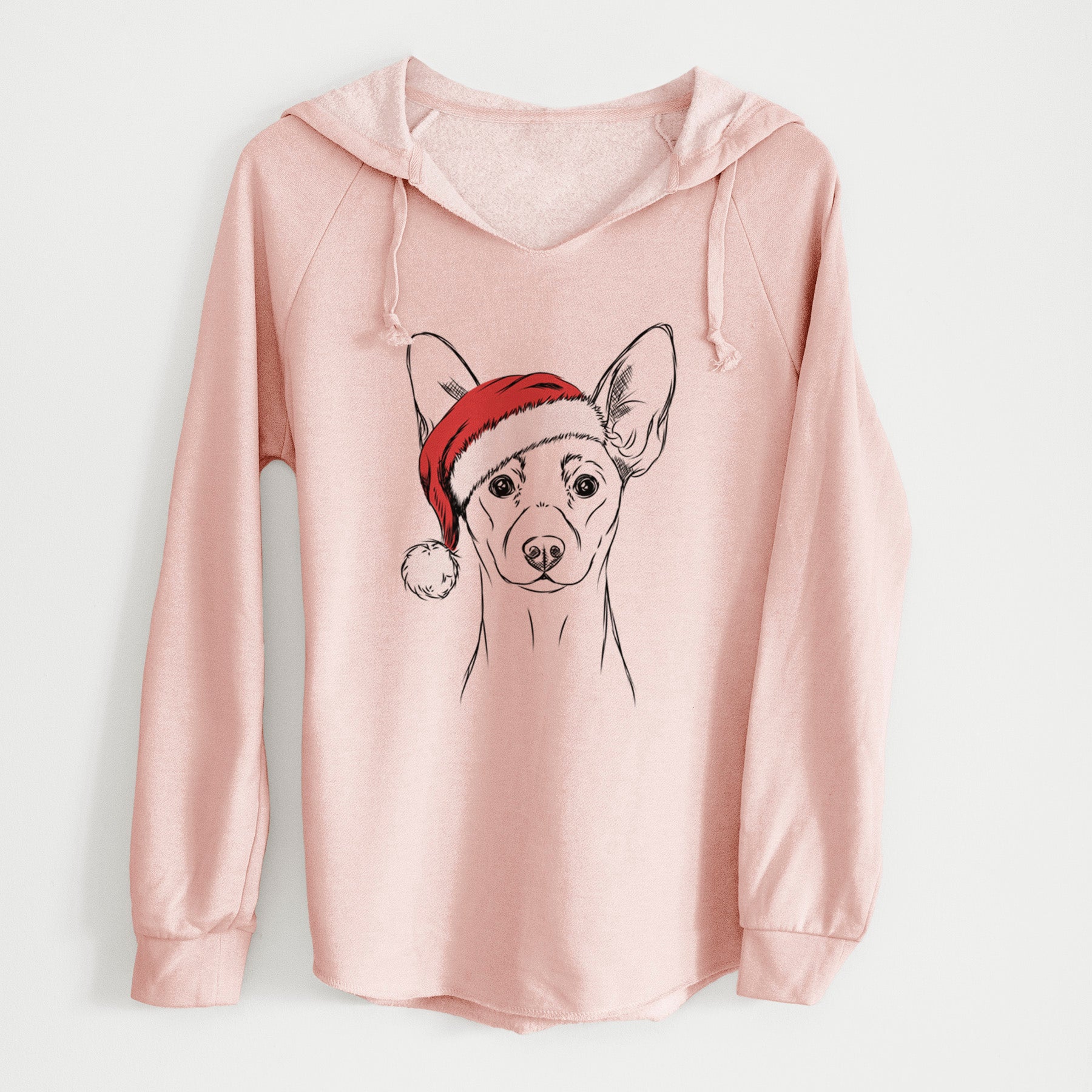 Santa Chillie the Mini Pinscher - Cali Wave Hooded Sweatshirt