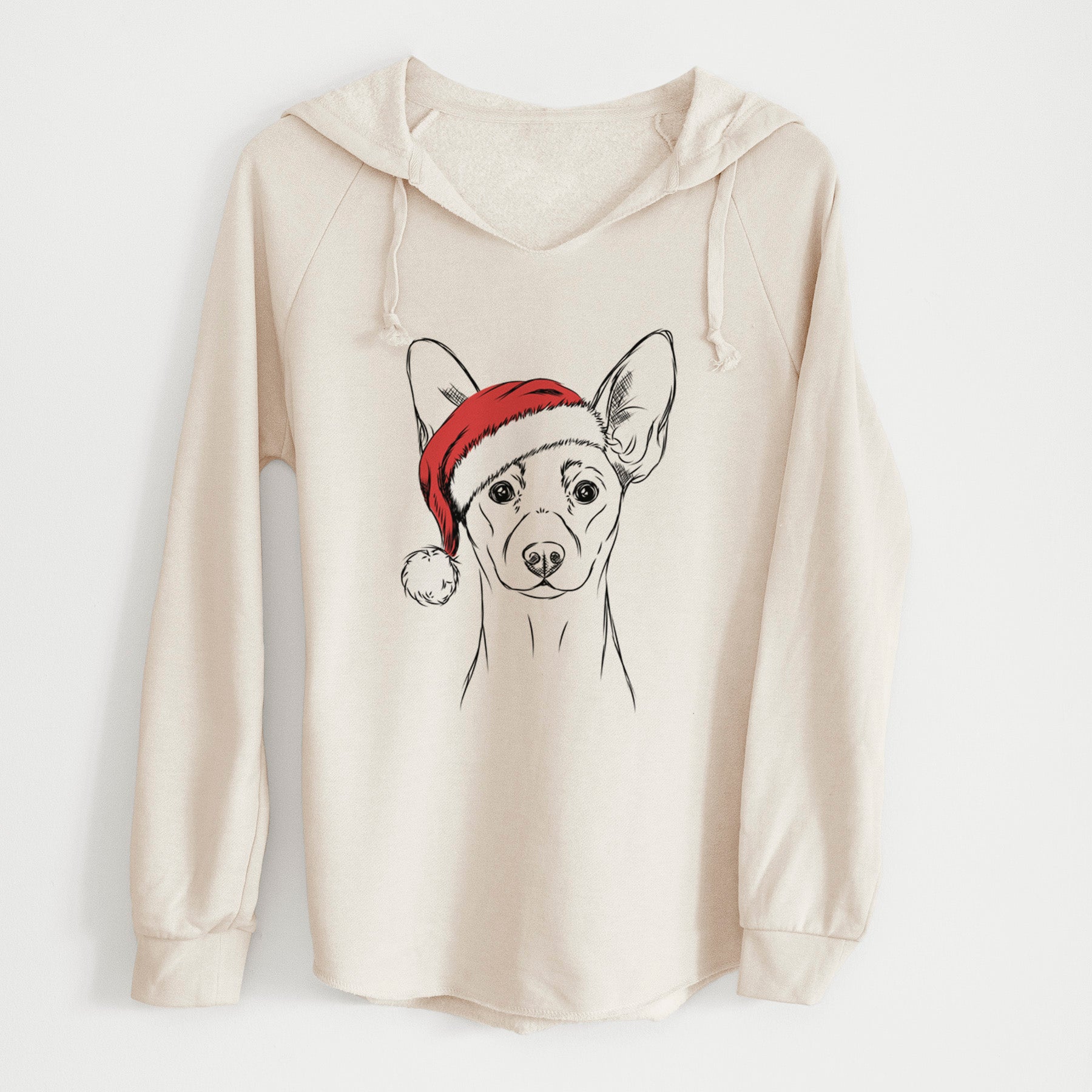 Santa Chillie the Mini Pinscher - Cali Wave Hooded Sweatshirt