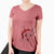 Santa Chillie the Mini Pinscher - Women's V-neck Shirt