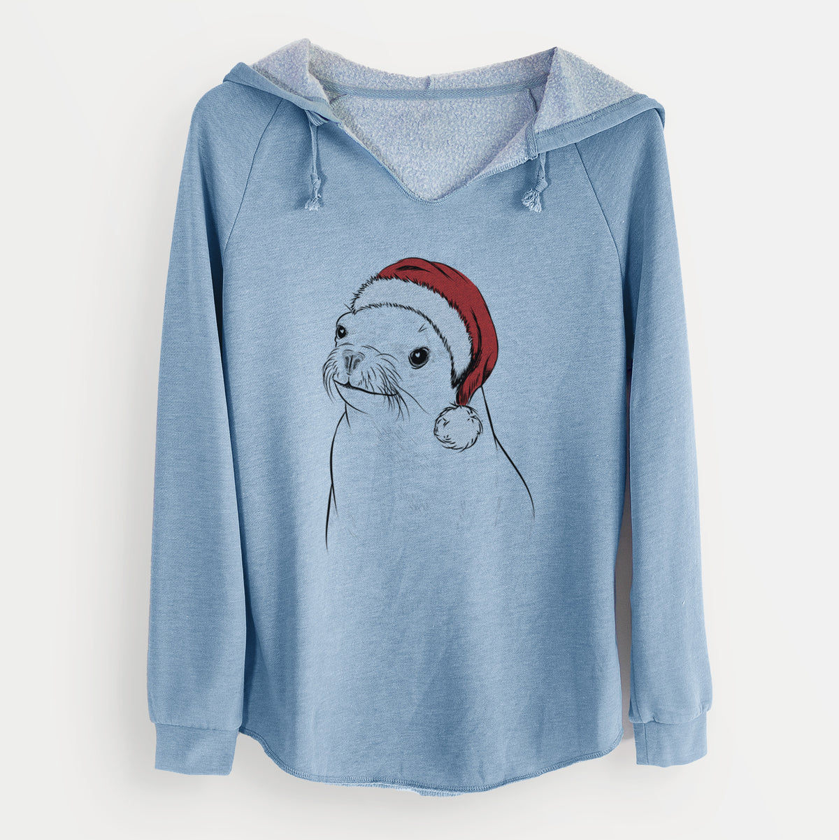 Santa Chip the California Sea Lion - Cali Wave Hooded Sweatshirt