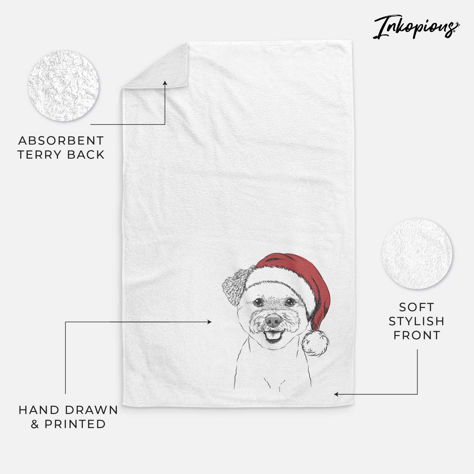 Chippy the Mixed Breed Decorative Hand Towel