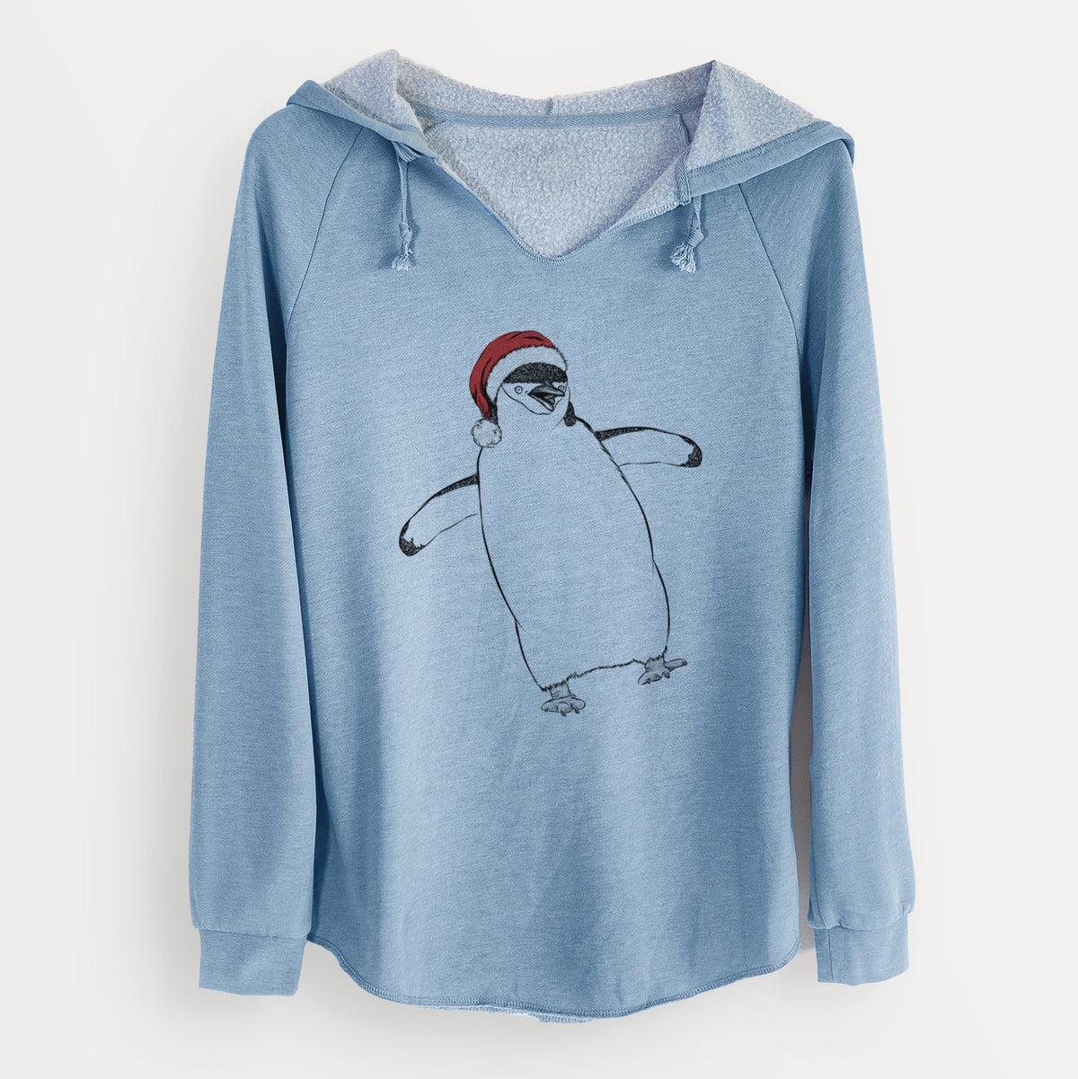 Santa Chive the Chinstrap Penguin - Cali Wave Hooded Sweatshirt