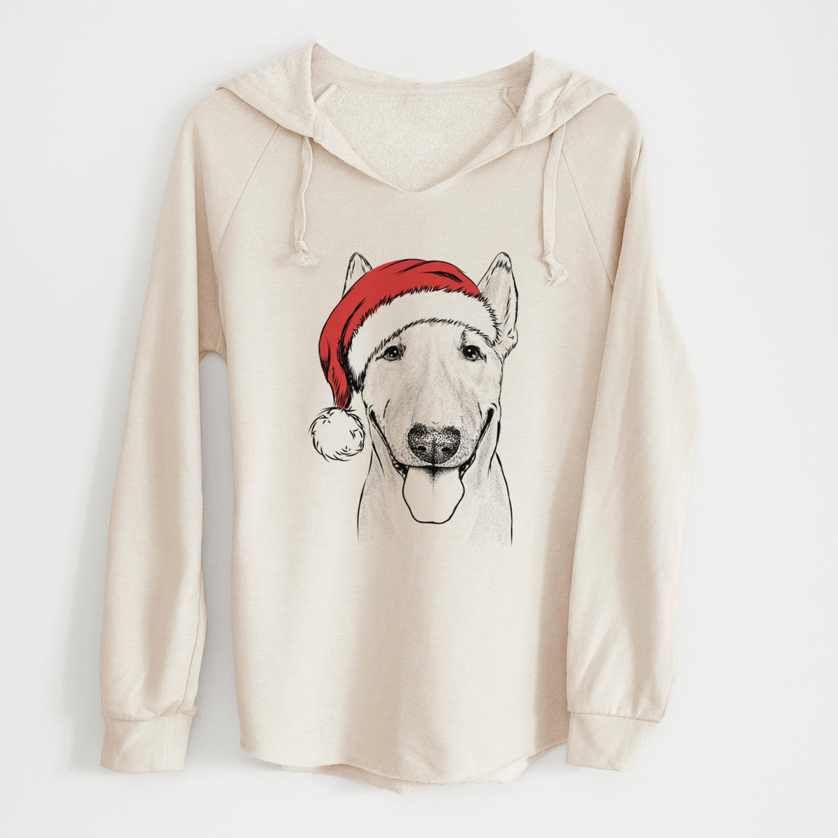 Santa Chloe the Bull Terrier - Cali Wave Hooded Sweatshirt