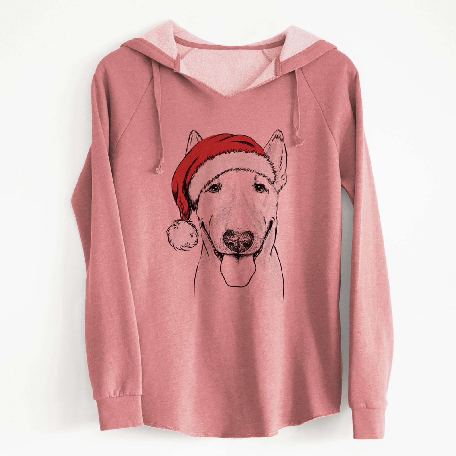 Santa Chloe the Bull Terrier - Cali Wave Hooded Sweatshirt