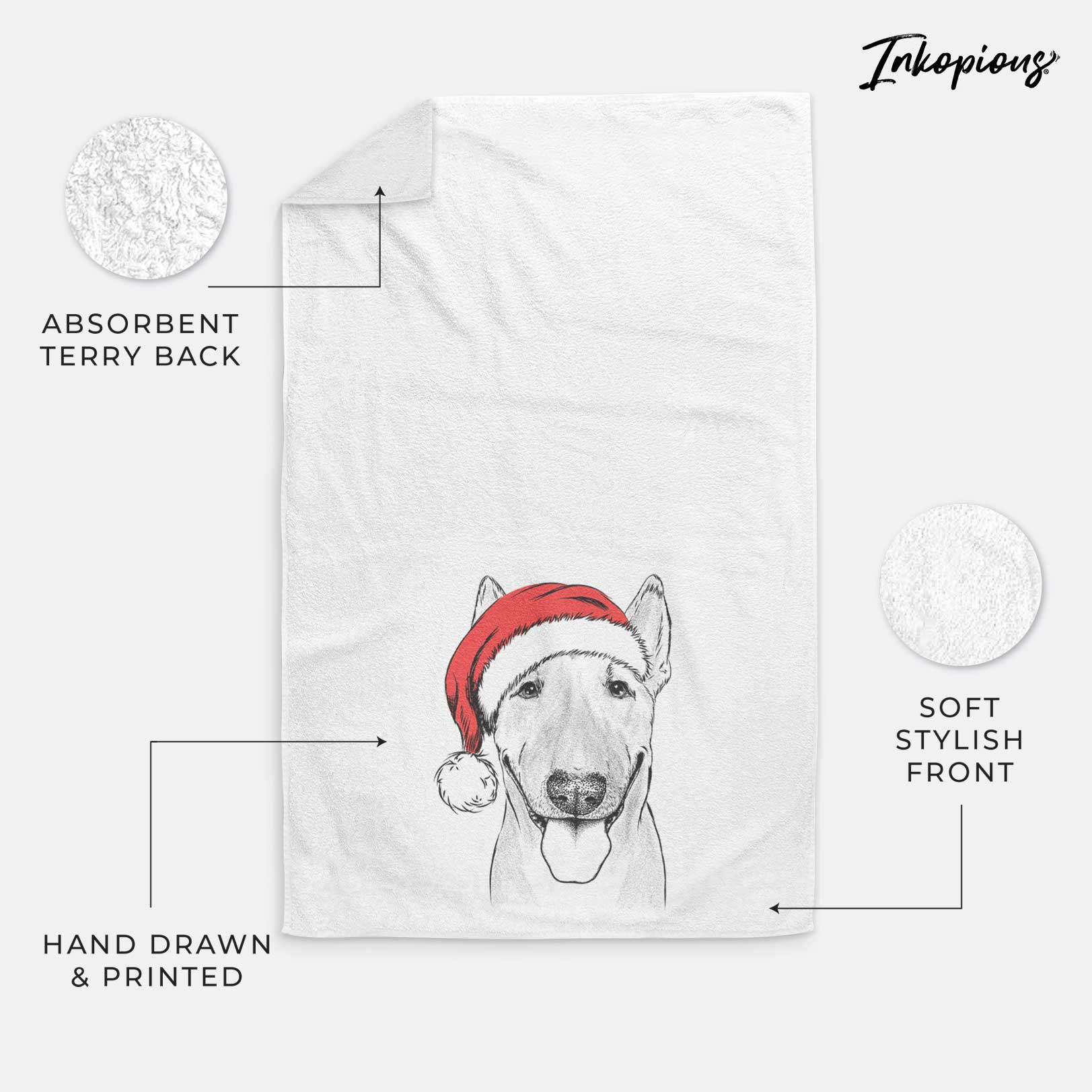 Chloe the Bull Terrier Decorative Hand Towel