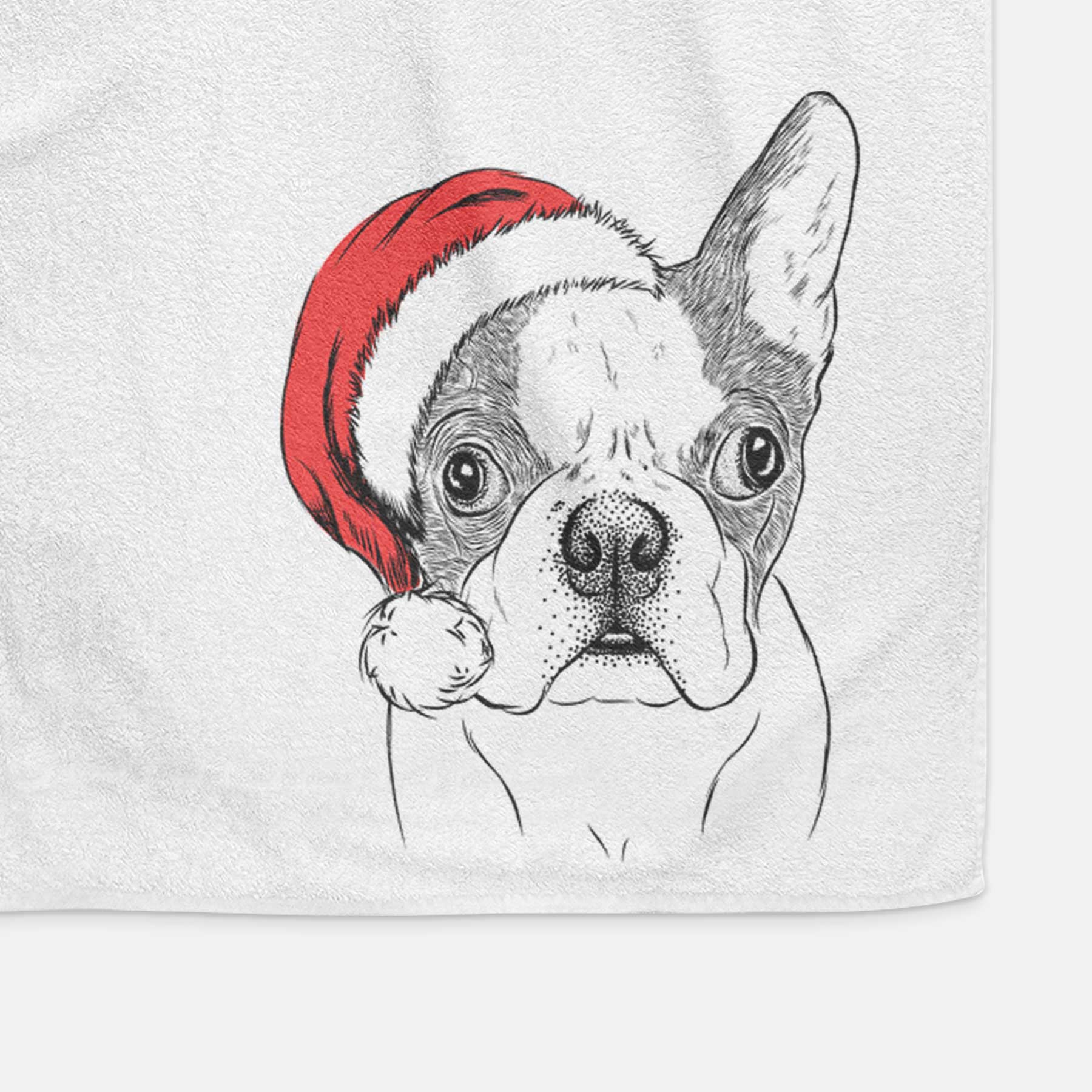 Chocolate Chip the Boston Terrier Decorative Hand Towel