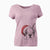 Santa Chocolate Chip the Boston Terrier - Women's V-neck Shirt