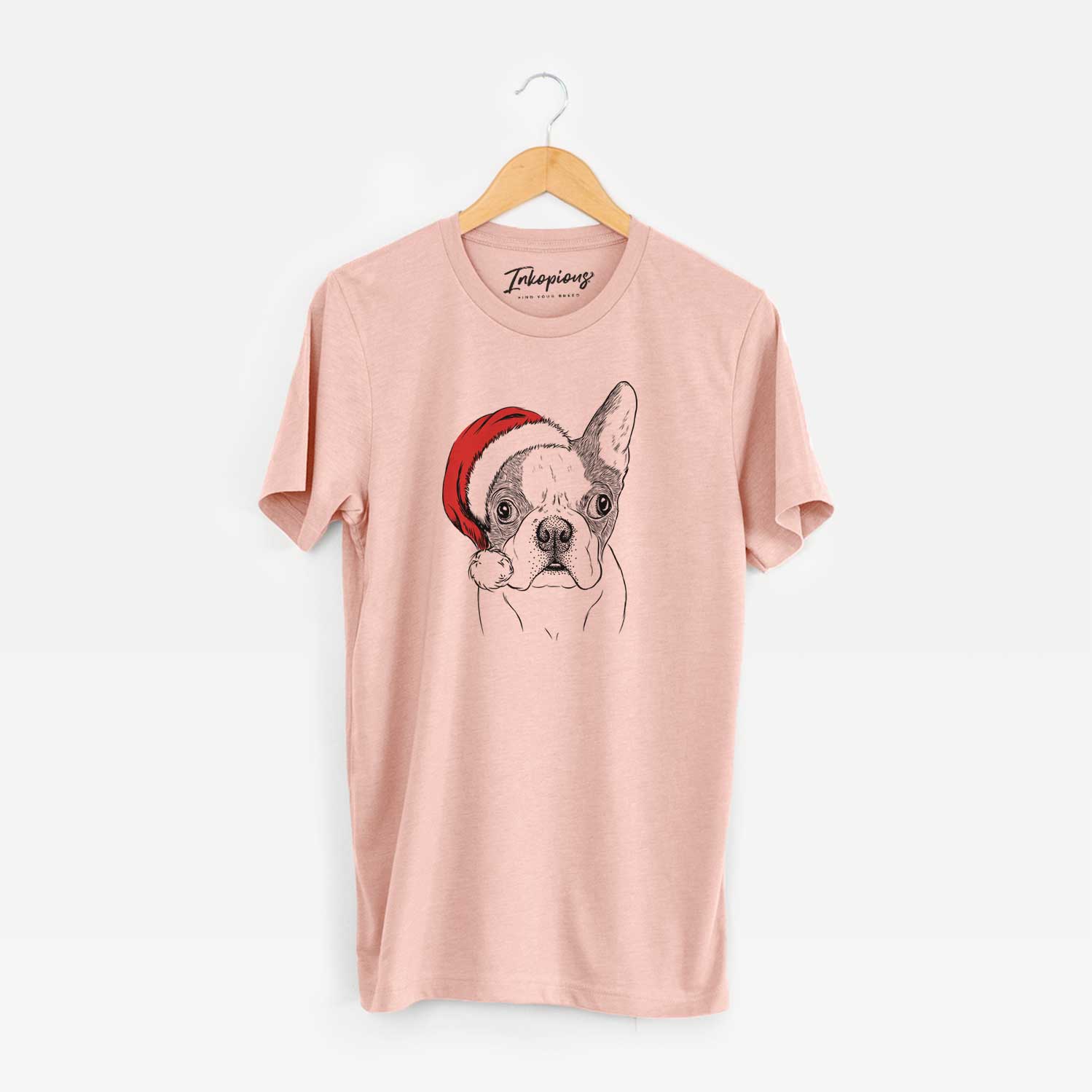 Santa Chocolate Chip the Boston Terrier - Unisex Crewneck