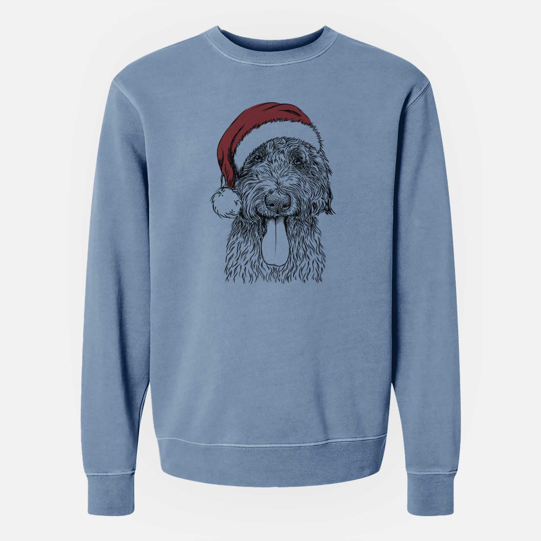 Santa CiCi Paulk the Aussiedoodle - Unisex Pigment Dyed Crew Sweatshirt