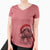 Santa CiCi Paulk the Aussiedoodle - Women's V-neck Shirt