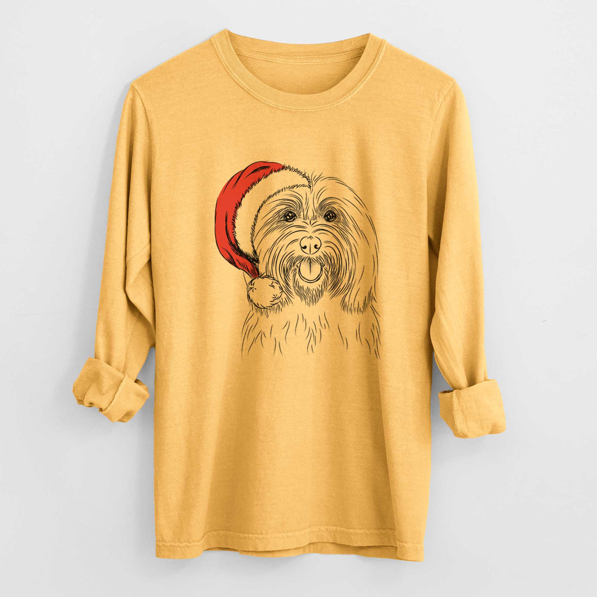 Santa Claude the Coton de Tulear - Heavyweight 100% Cotton Long Sleeve