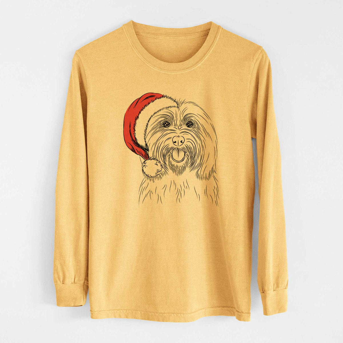 Santa Claude the Coton de Tulear - Heavyweight 100% Cotton Long Sleeve