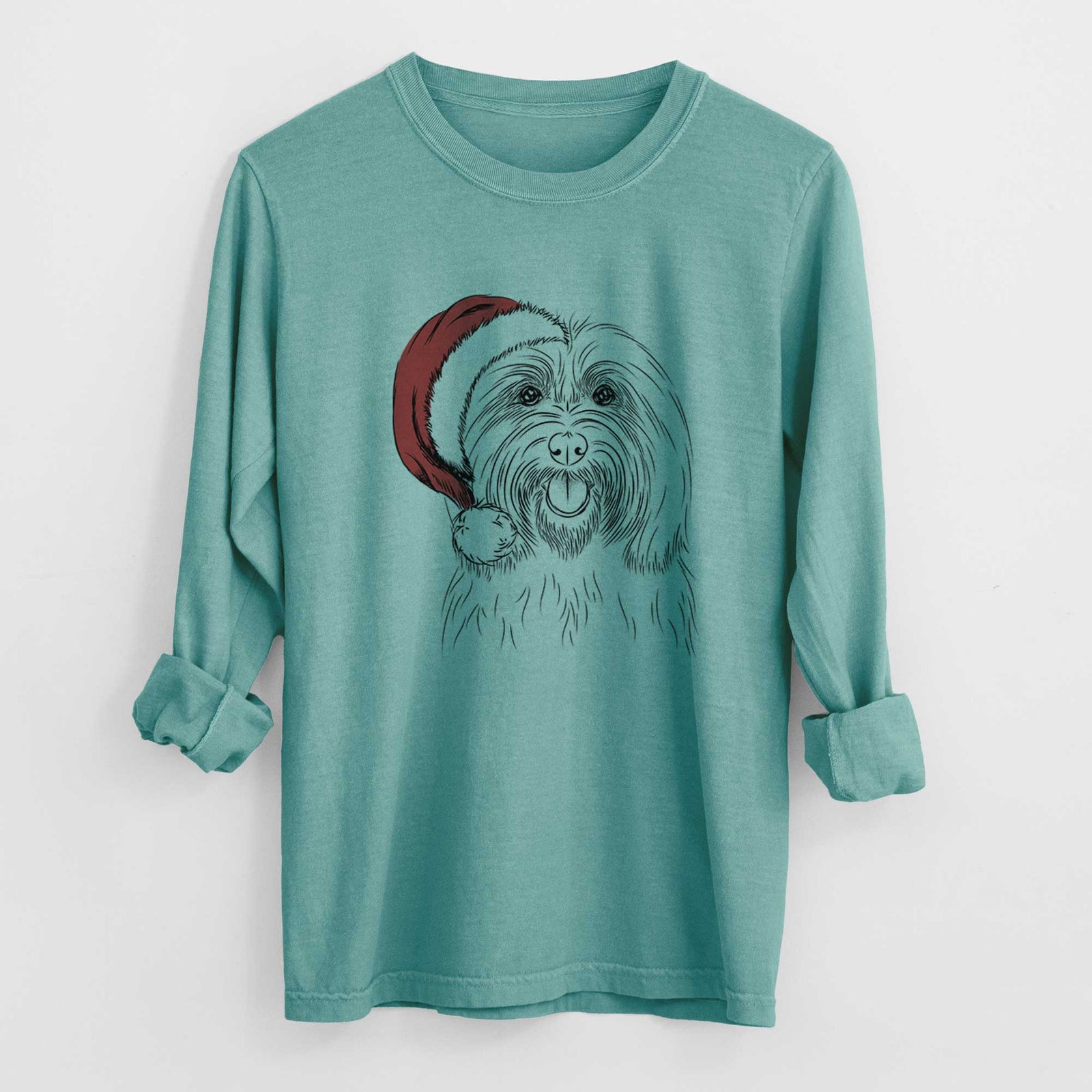 Santa Claude the Coton de Tulear - Heavyweight 100% Cotton Long Sleeve
