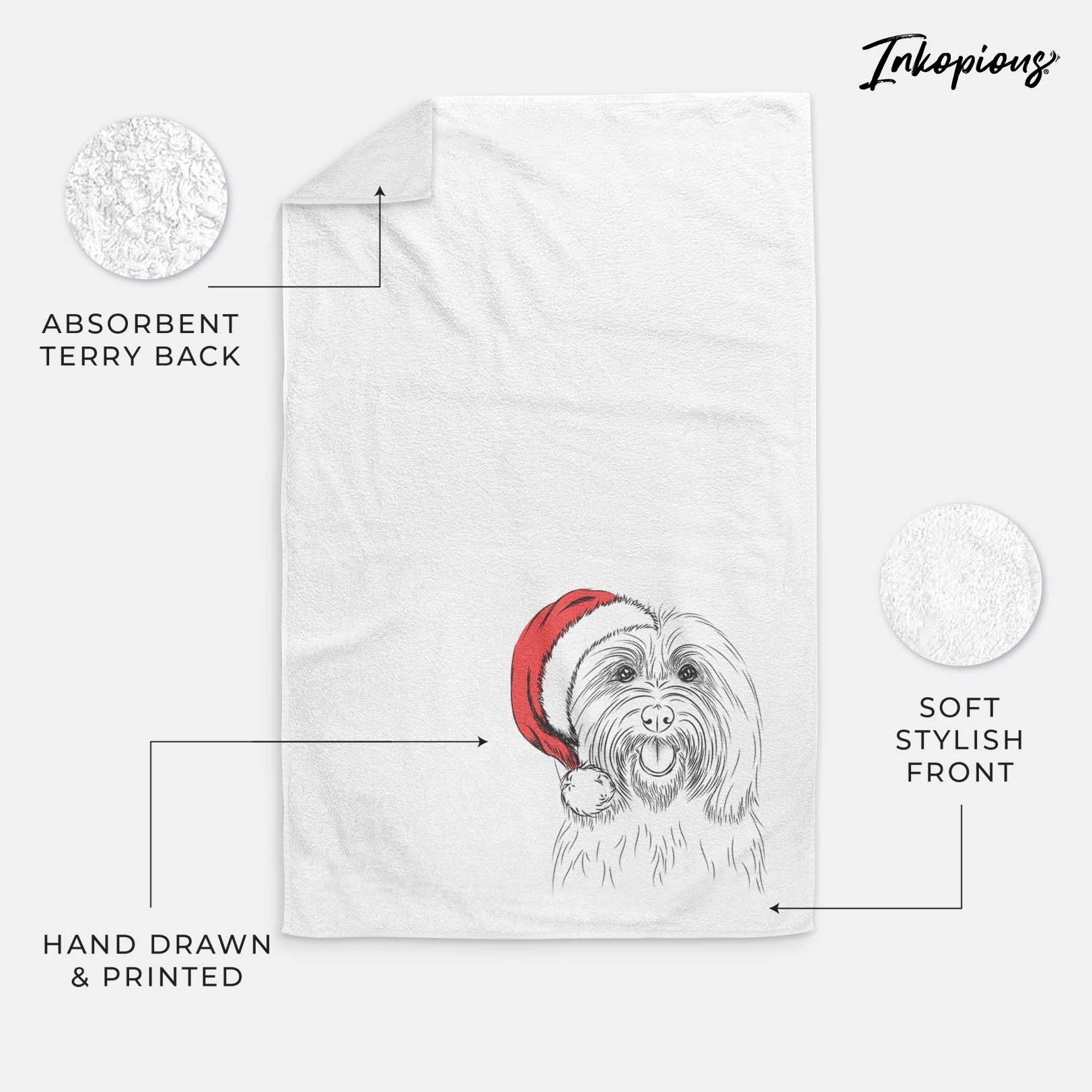 Claude the Coton de Tulear Decorative Hand Towel