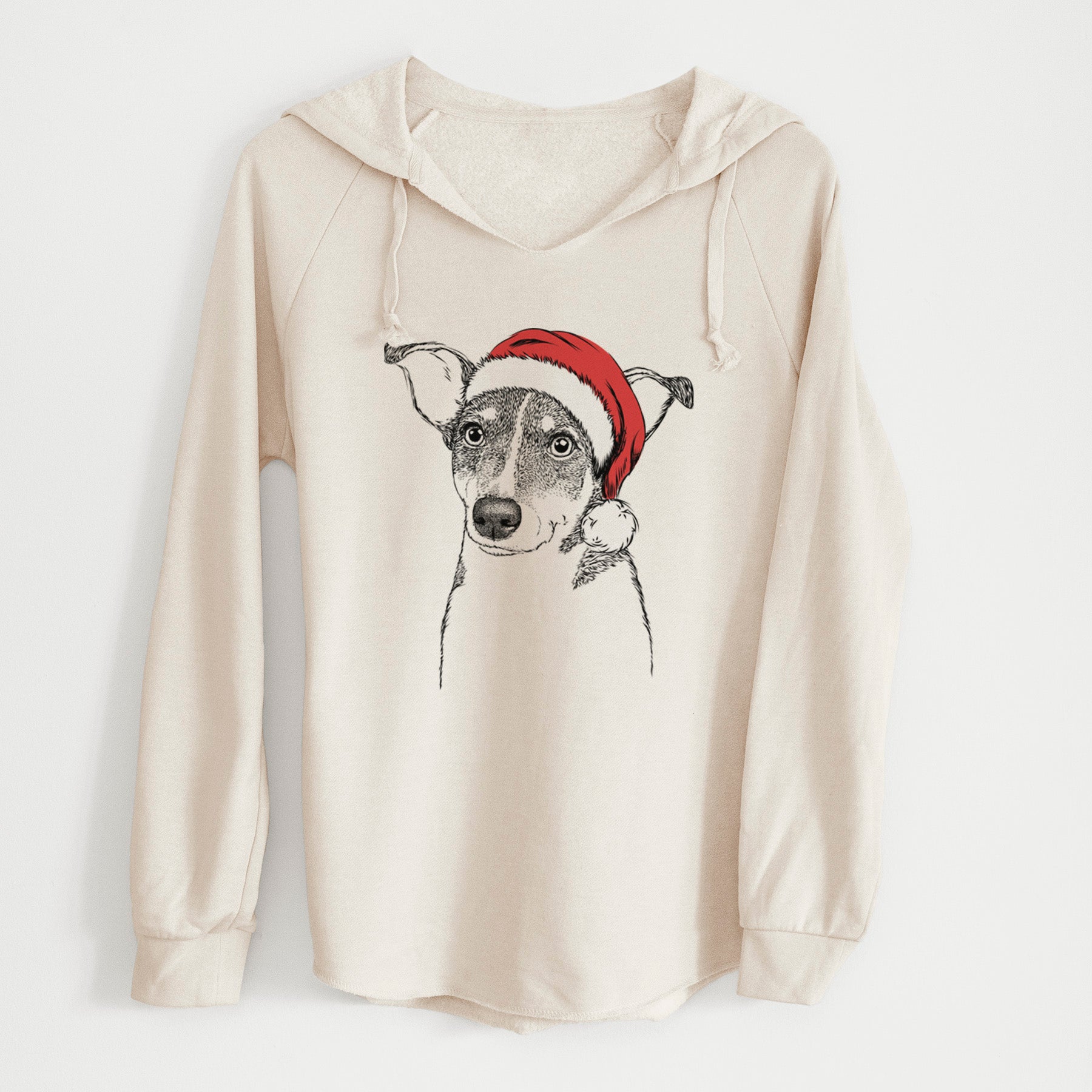 Santa Cleo the Terrier Mix - Cali Wave Hooded Sweatshirt