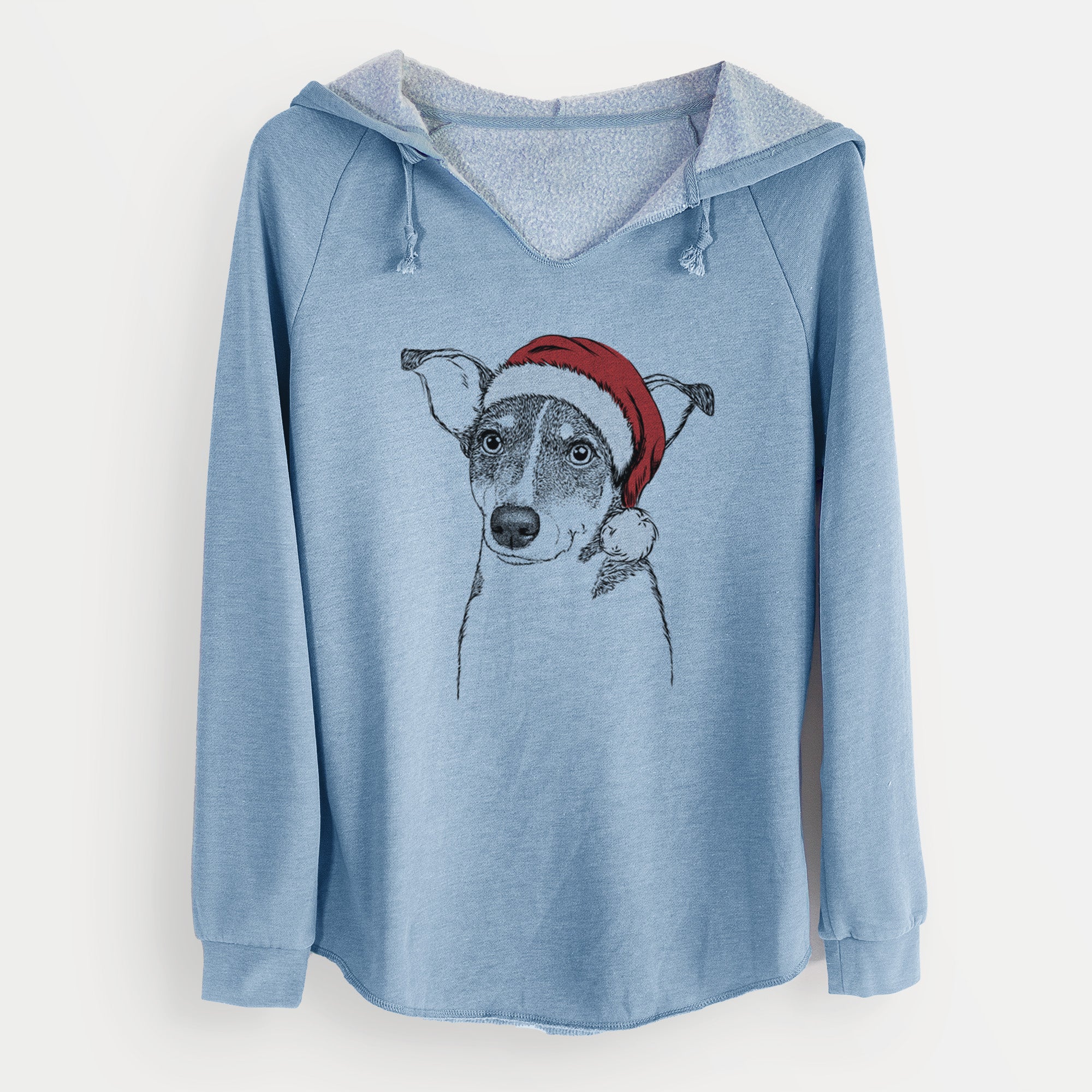 Santa Cleo the Terrier Mix - Cali Wave Hooded Sweatshirt