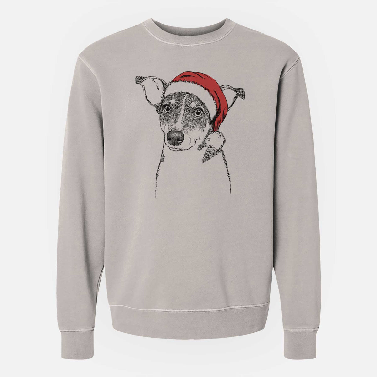 Santa Cleo the Terrier Mix - Unisex Pigment Dyed Crew Sweatshirt