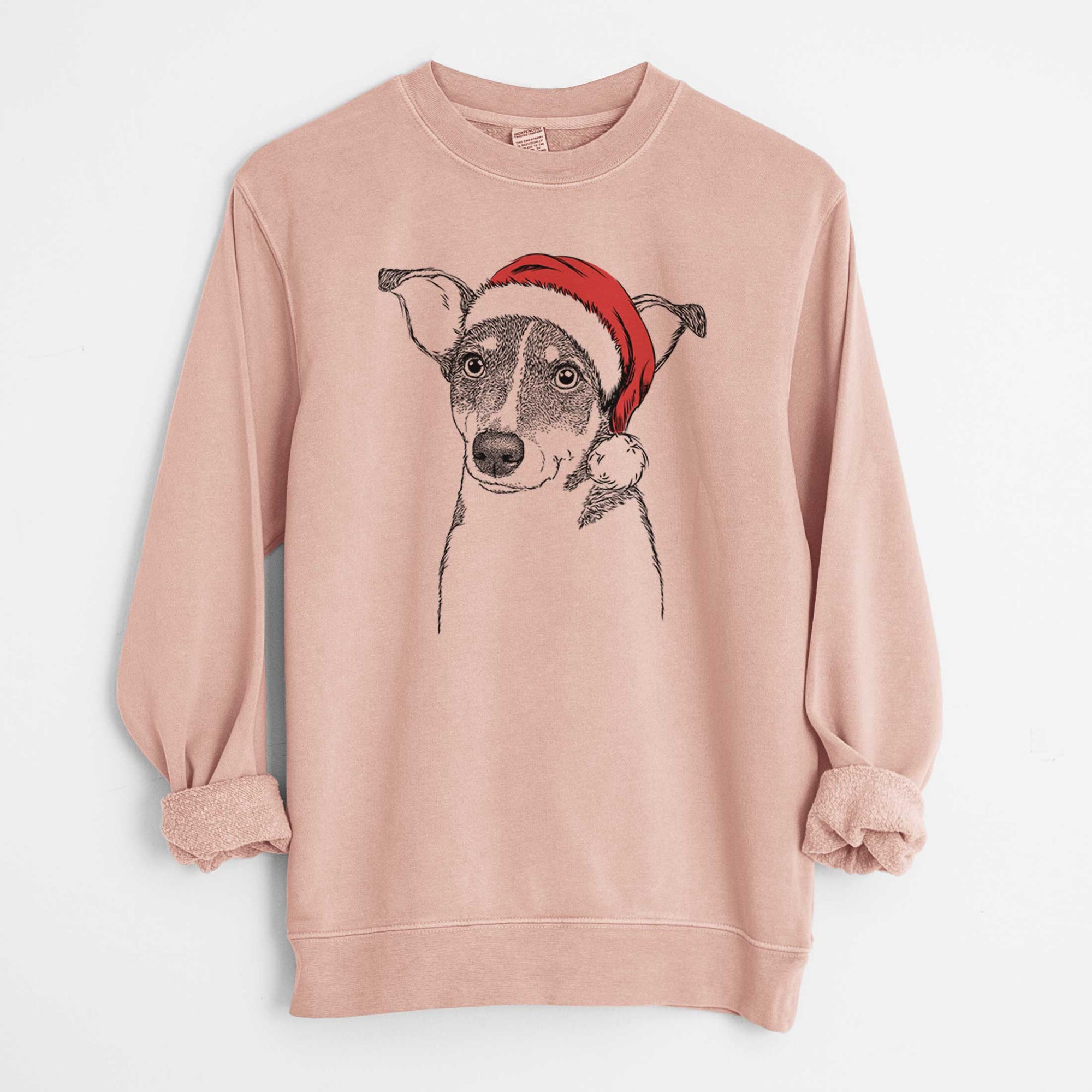 Santa Cleo the Terrier Mix - Unisex Pigment Dyed Crew Sweatshirt