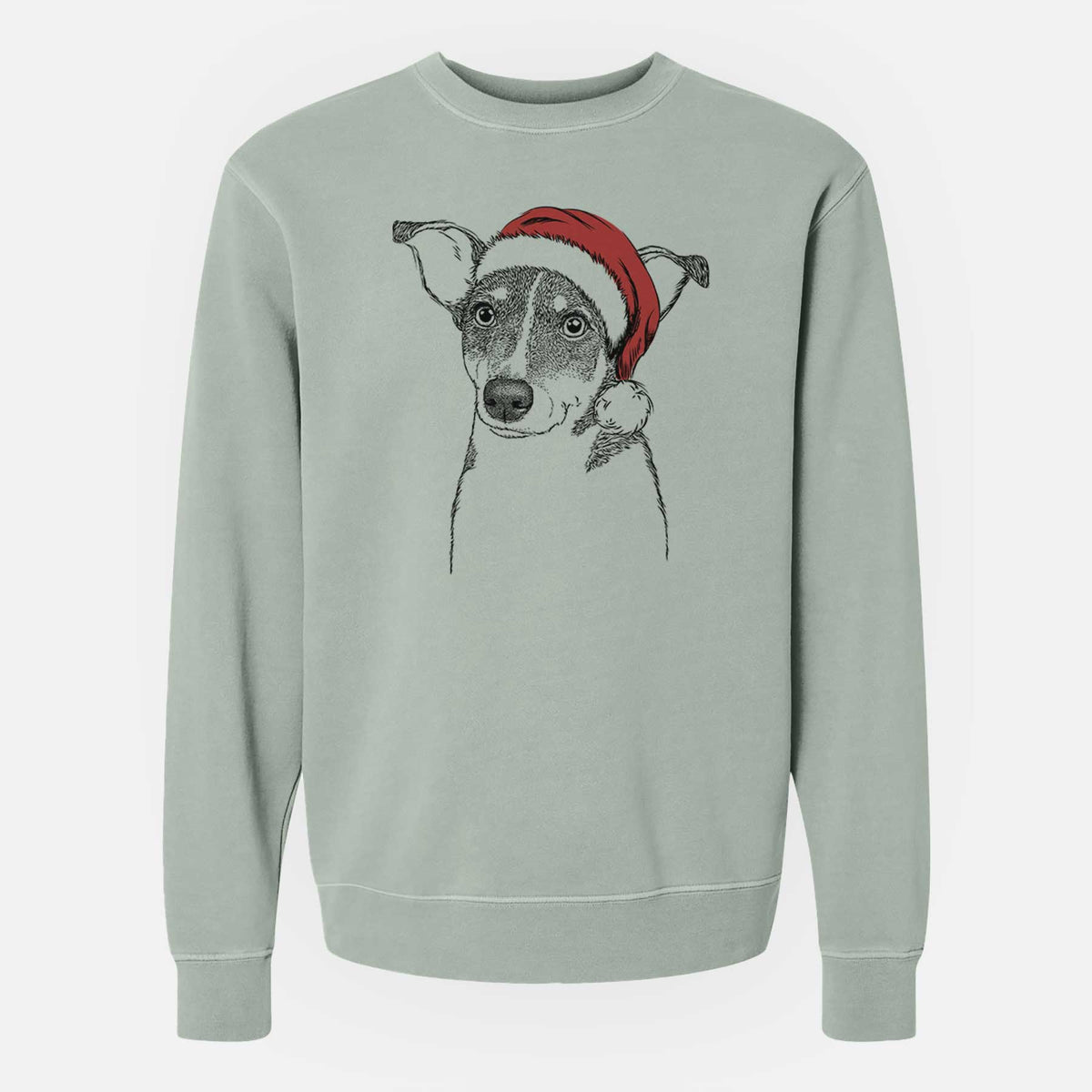 Santa Cleo the Terrier Mix - Unisex Pigment Dyed Crew Sweatshirt