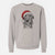 Santa Cleod the Scottish Deerhound - Unisex Pigment Dyed Crew Sweatshirt