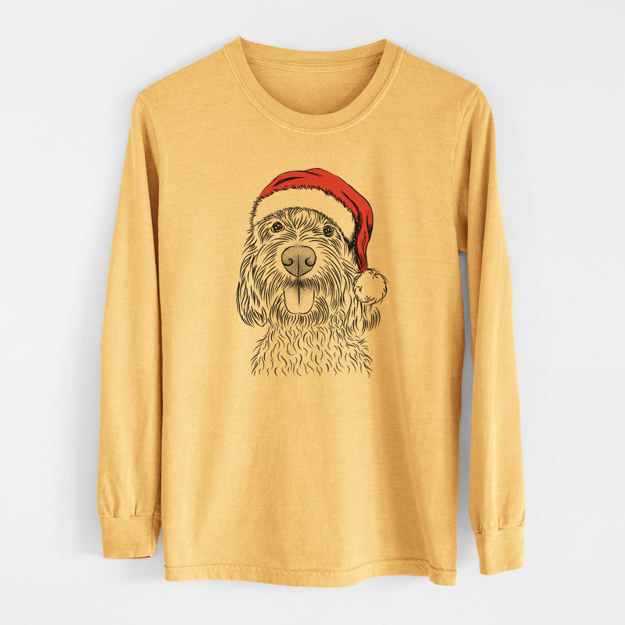 Santa Clover the Cockapoo - Heavyweight 100% Cotton Long Sleeve