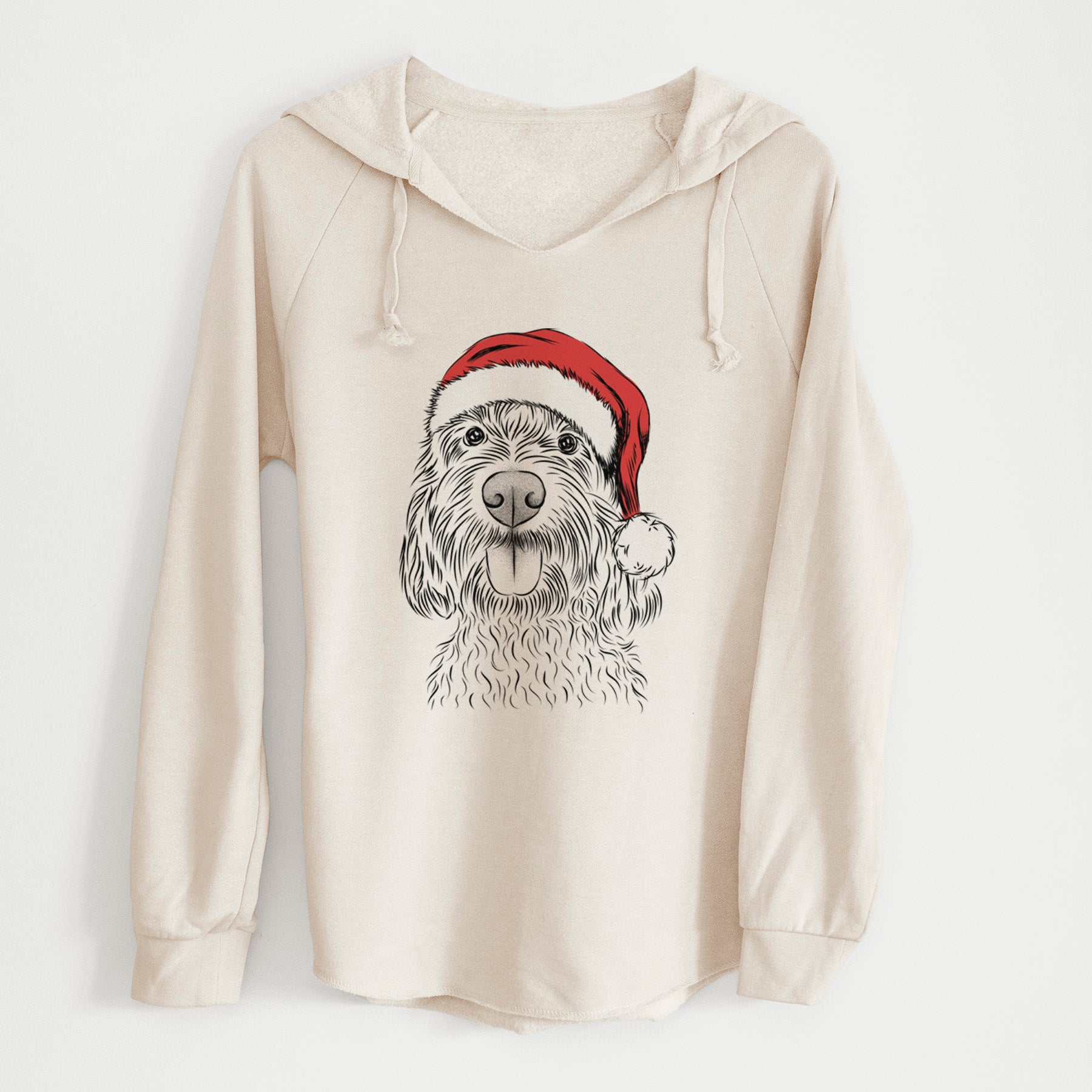 Santa Clover the Cockapoo - Cali Wave Hooded Sweatshirt