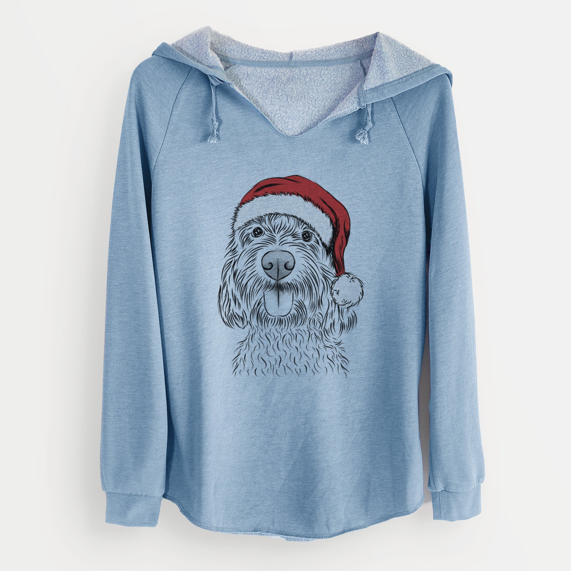 Santa Clover the Cockapoo - Cali Wave Hooded Sweatshirt