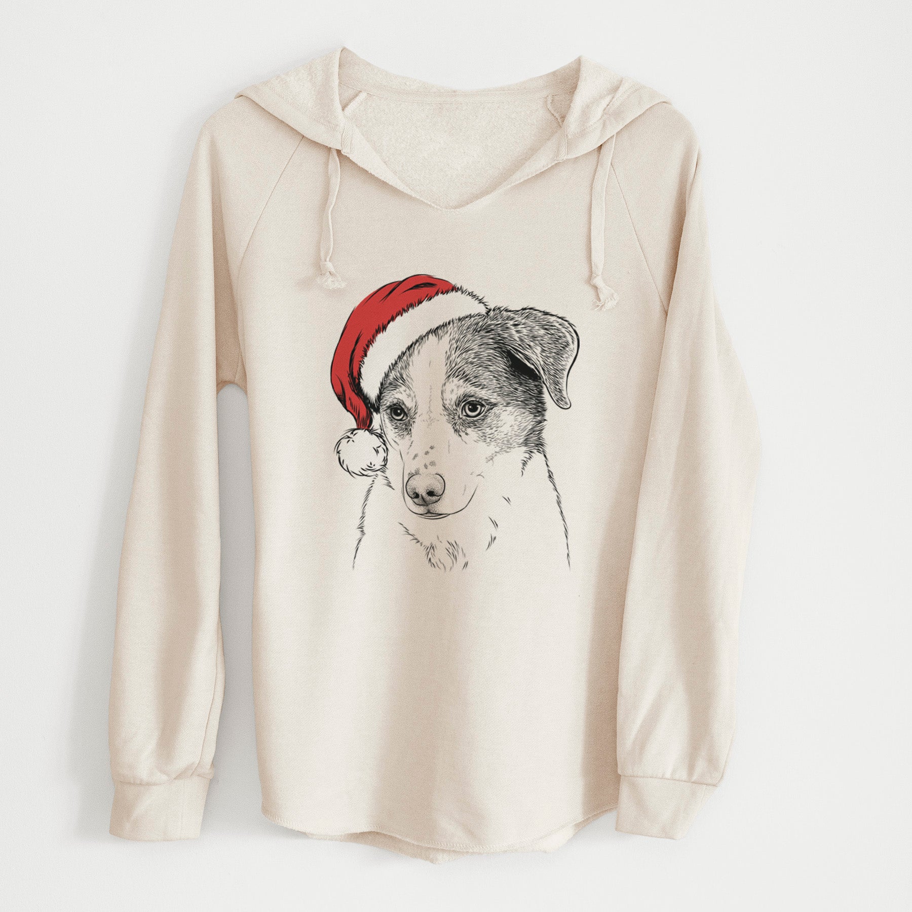 Santa Coco the Beagle Mix - Cali Wave Hooded Sweatshirt