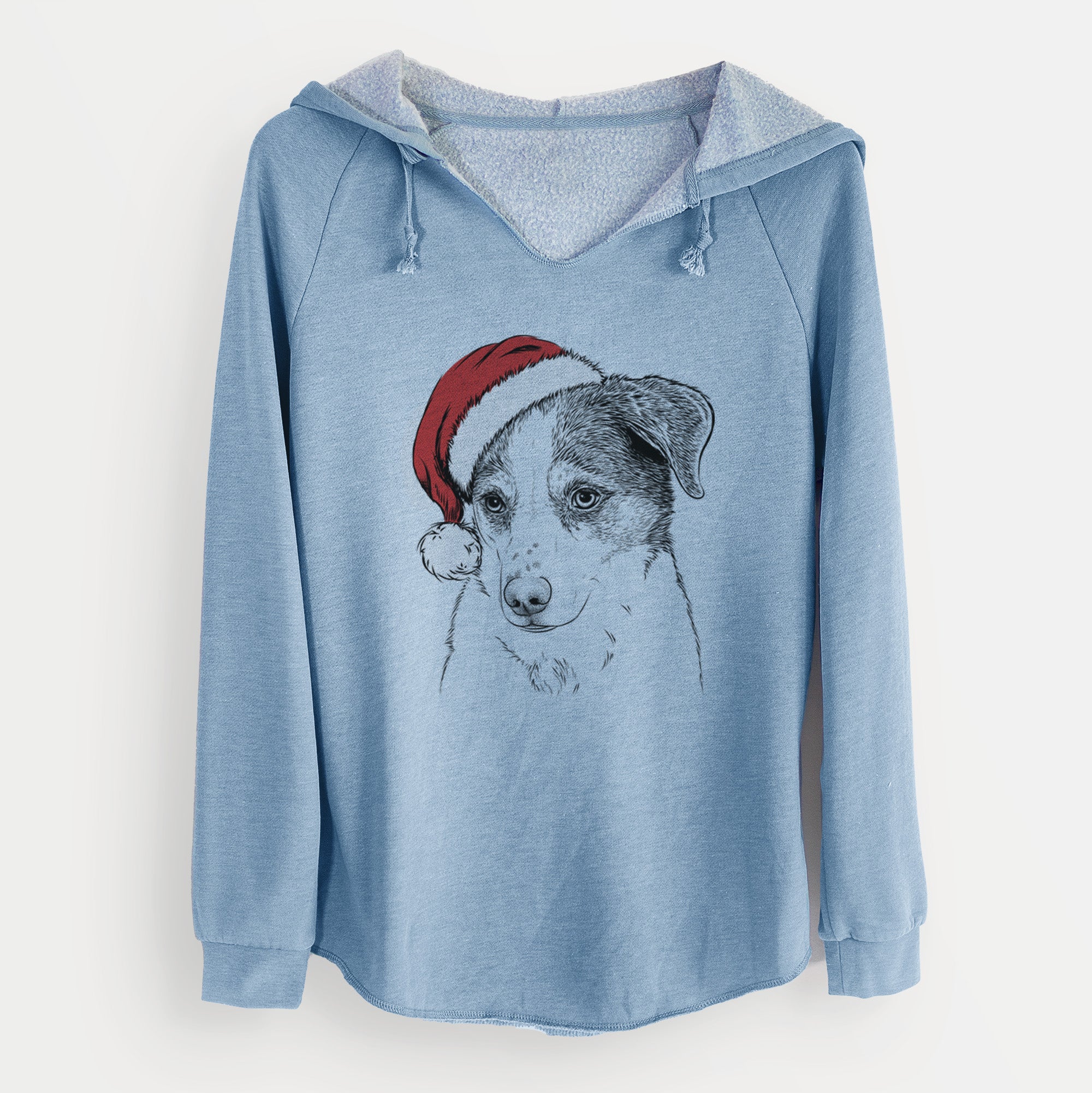 Santa Coco the Beagle Mix - Cali Wave Hooded Sweatshirt