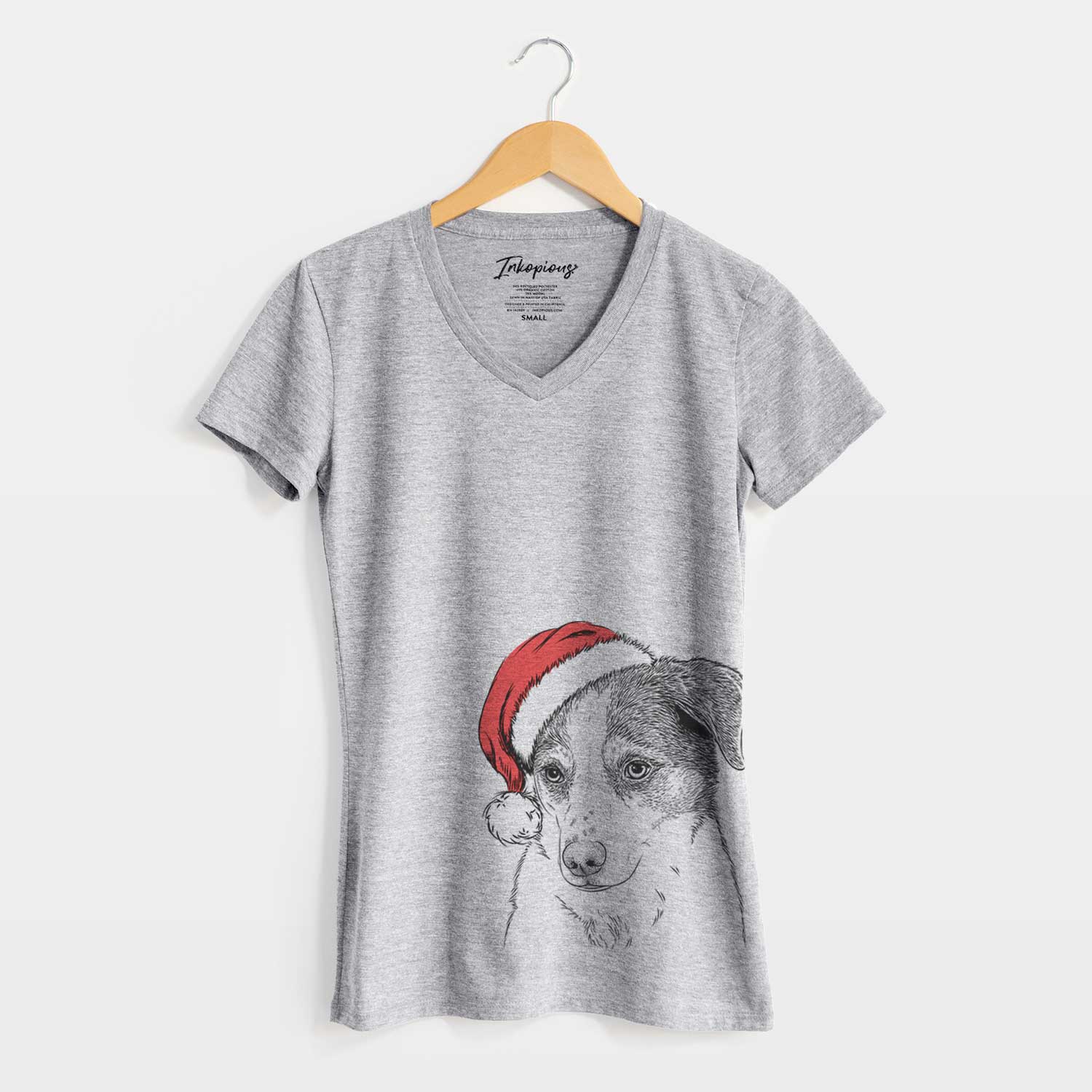 Santa Coco the Beagle Mix - Women's V-neck Shirt
