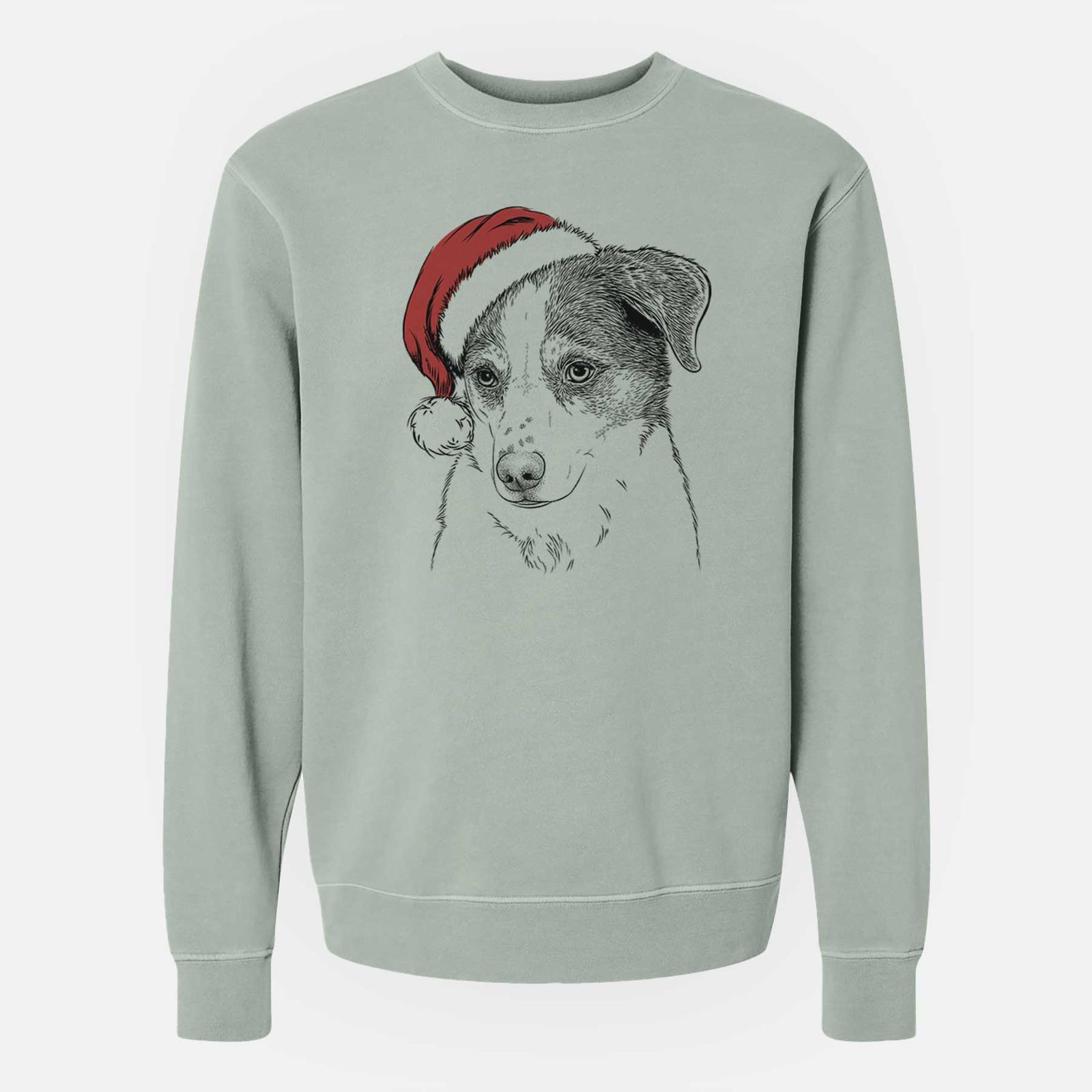 Santa Coco the Beagle Mix - Unisex Pigment Dyed Crew Sweatshirt