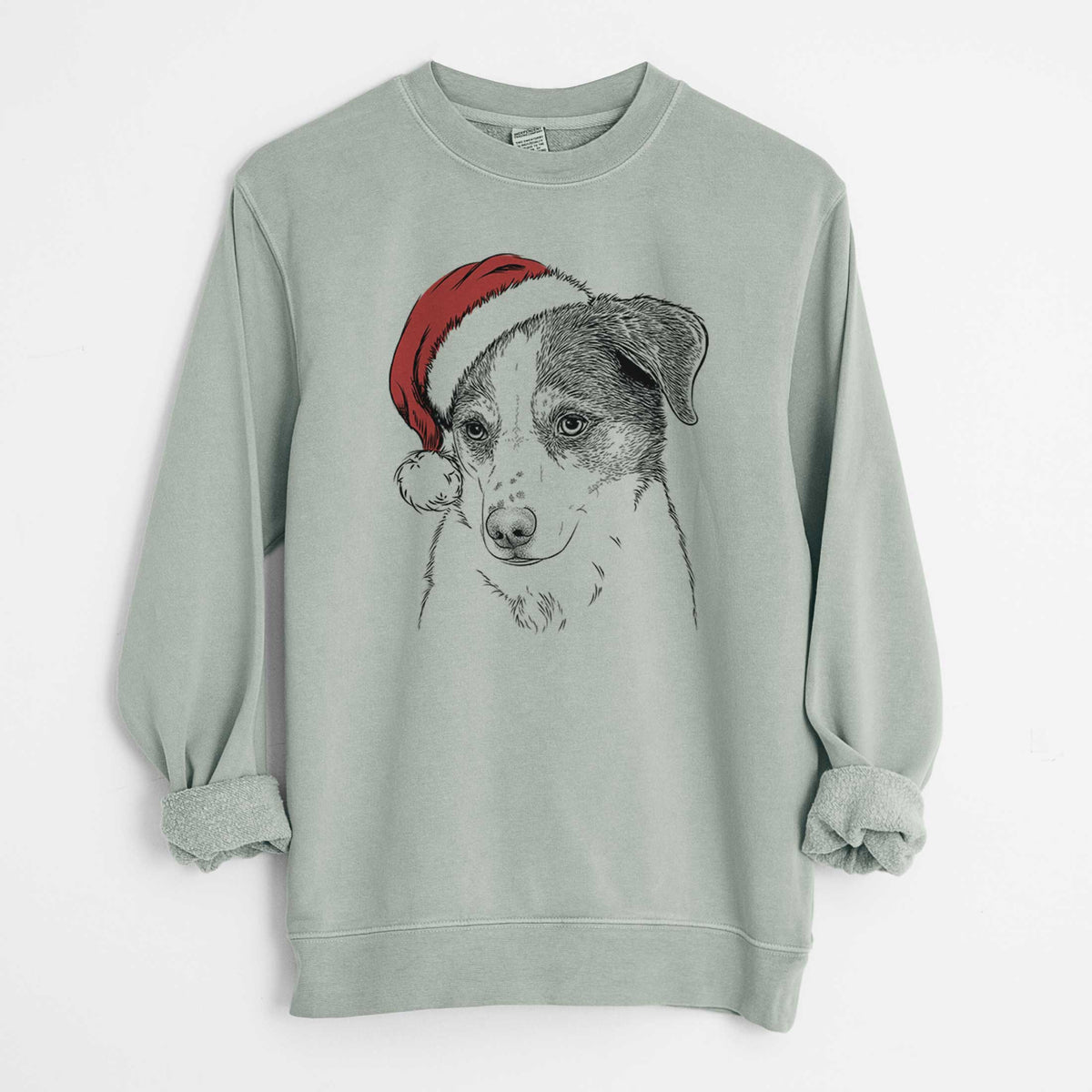 Santa Coco the Beagle Mix - Unisex Pigment Dyed Crew Sweatshirt