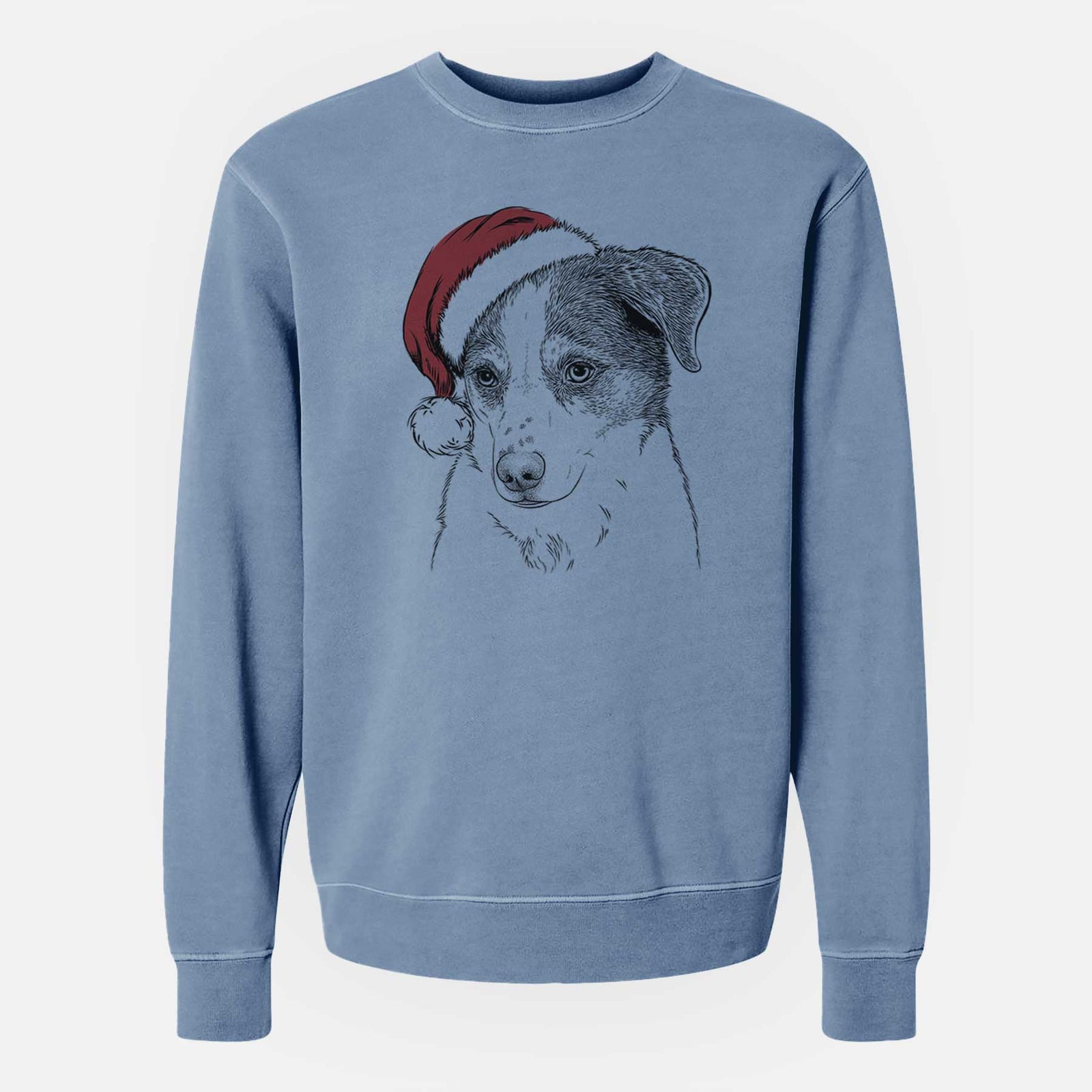 Santa Coco the Beagle Mix - Unisex Pigment Dyed Crew Sweatshirt