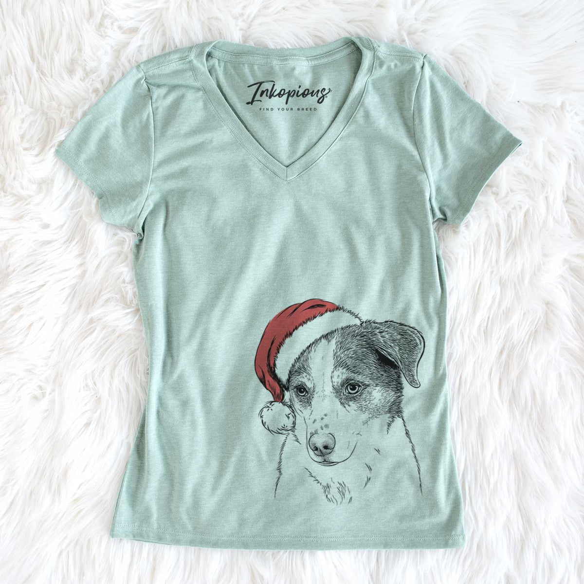 Santa Coco the Beagle Mix - Women&#39;s V-neck Shirt