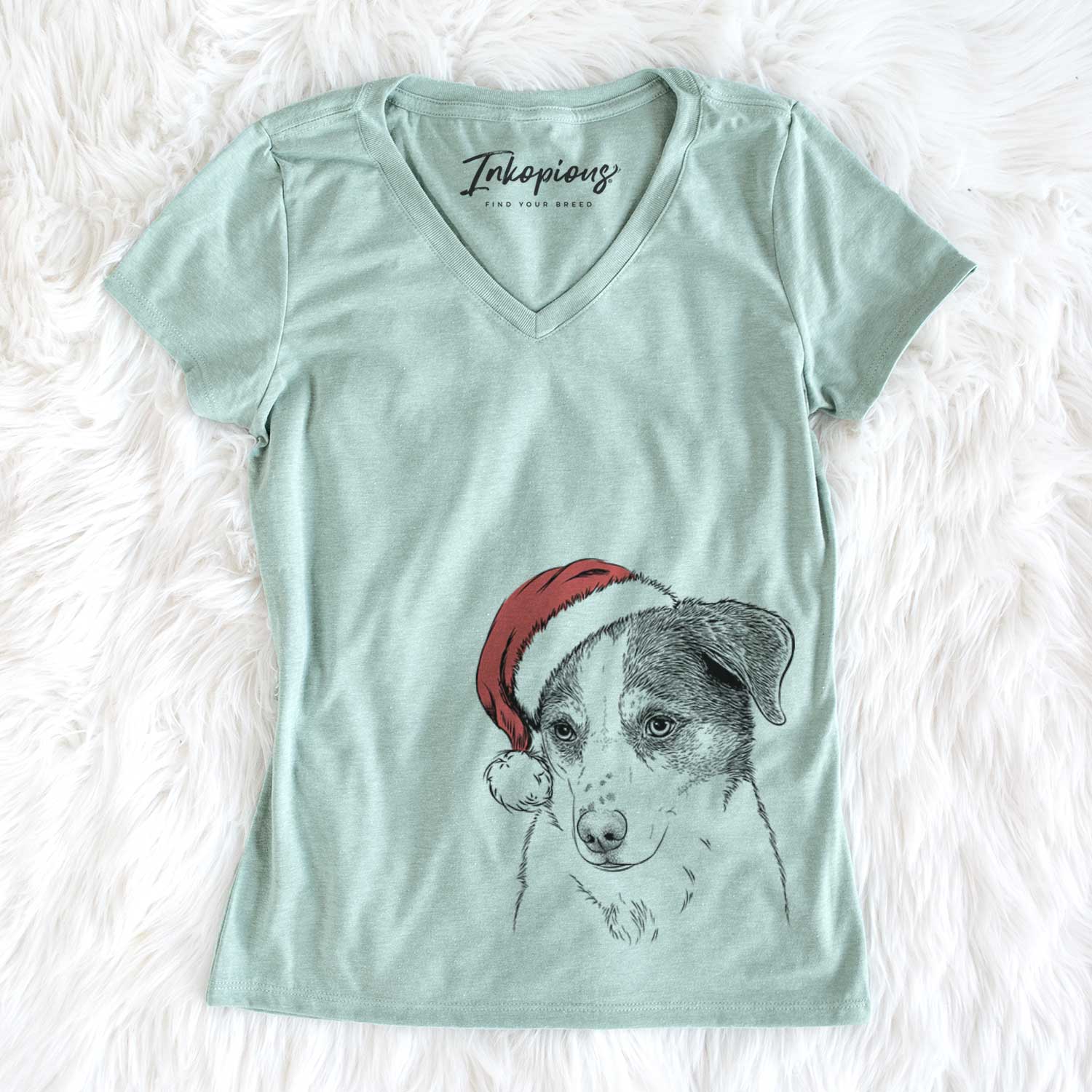 Santa Coco the Beagle Mix - Women's V-neck Shirt