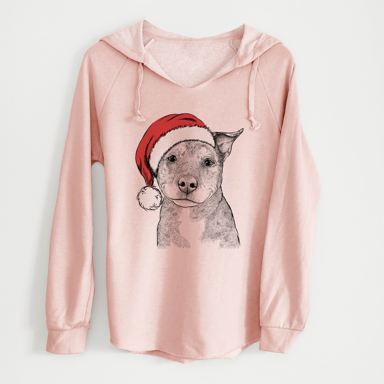 Santa Cody the Catahoula Mix - Cali Wave Hooded Sweatshirt